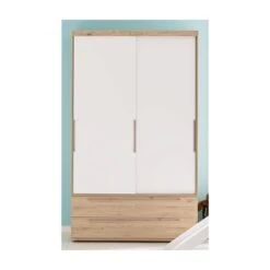 Paidi Fionn/Remo Schiebetürenschrank Schmal 2x Eiche-Bordeaux | Zum Aktionspreis