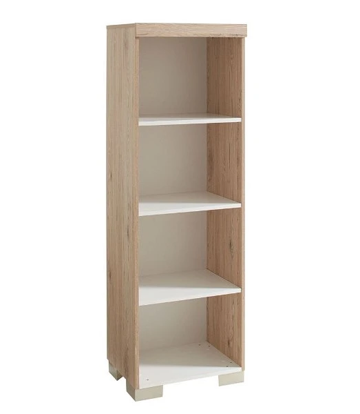 Transland Hilja Regal - 4 Offene Fächer Eiche-Bordeaux-Nachbildung/kreideweiß 1 Transland Hilja Regal - 4 Offene Fächer Eiche-Bordeaux-Nachbildung/kreideweiß