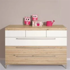 Paidi Remo Wickelkommode 5 Schubkästen Inkl. Wickelaufsatz, Frachtfrei Zum Aktionspreis -Babyprodukte Geschäft paidi remo kommode 6s eiche kreideweiss 3 2
