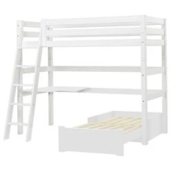 Hoppekids Hochbett ECO Luxury 90x200 Cm Mit Schräger Leiter, Tischplatte & Lounge-Ecke -Babyprodukte Geschäft pre a27 1 01 1