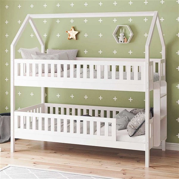 Nature Kid Lilly Etagenbett Kiefer Weiß Lackiert Leiter Seitlich, Liegefläche 90 X 200 2 Nature Kid Lilly Etagenbett Kiefer Weiß Lackiert Leiter Seitlich, Liegefläche 90 X 200 – Bild 2