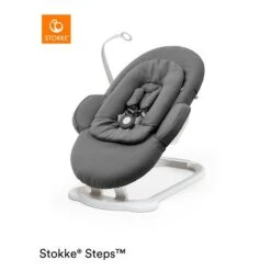 Stokke® Steps™ Bouncer Herringbone Grey Gestell Weiß