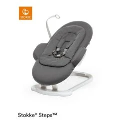 Stokke® Steps™ Bouncer White Deep Grey Babywippe Passend Zum Hochstuhl