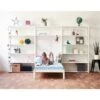 Hoppekids Storey Regal 3-teilig Weiß 3x 100 Cm, 14 Böden, 1 Bett 90x200 Cm