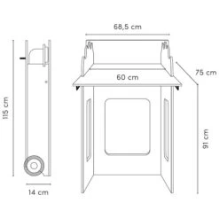 Timkid Mowi Standwickeltisch Moos / Helle Eiche Inkl. Wickelauflage -Babyprodukte Geschäft timkid techn mowi