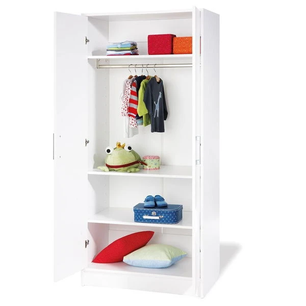 Pinolino Viktoria Kleiderschrank 2 Türen Dekor Weiß - Zum Toppreis 2 Pinolino Viktoria Kleiderschrank 2 Türen Dekor Weiß - Zum Toppreis – Bild 2