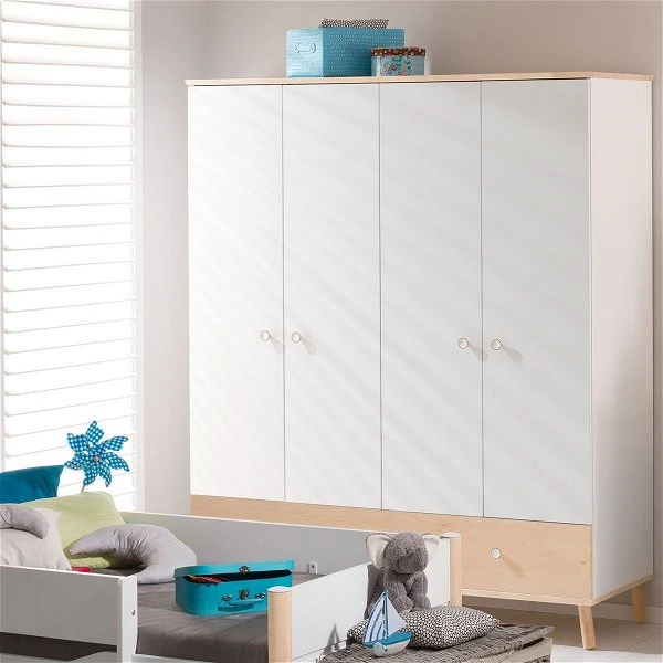 Paidi Ylvie Kleiderschrank 4 Türen 1 Schubkasten Schubkasten Natur - Aktionspreis 1 Paidi Ylvie Kleiderschrank 4 Türen 1 Schubkasten Schubkasten Natur - Aktionspreis