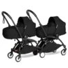 BABYZEN™ YOYO² Zwillingskinderwagen Black Gestell Black