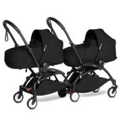 BABYZEN™ YOYO² Zwillingskinderwagen Black Gestell Black